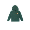 Donkergroene fleece hoodie met smiley - Gabriel dark green 